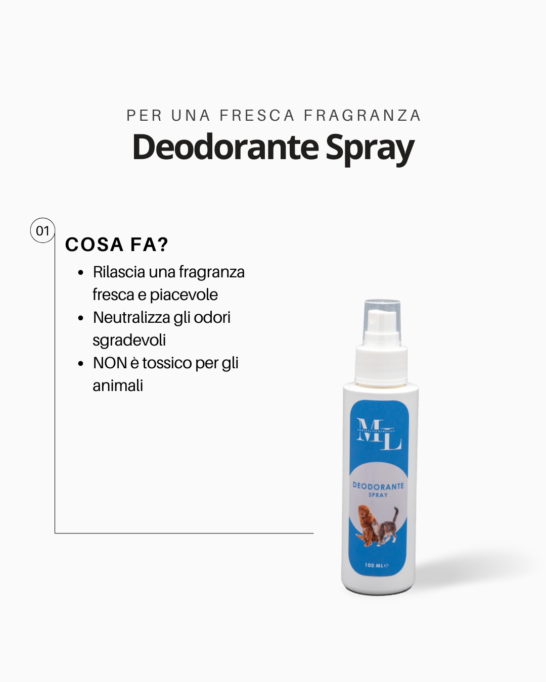 Deodorante spray per cani 100 ml