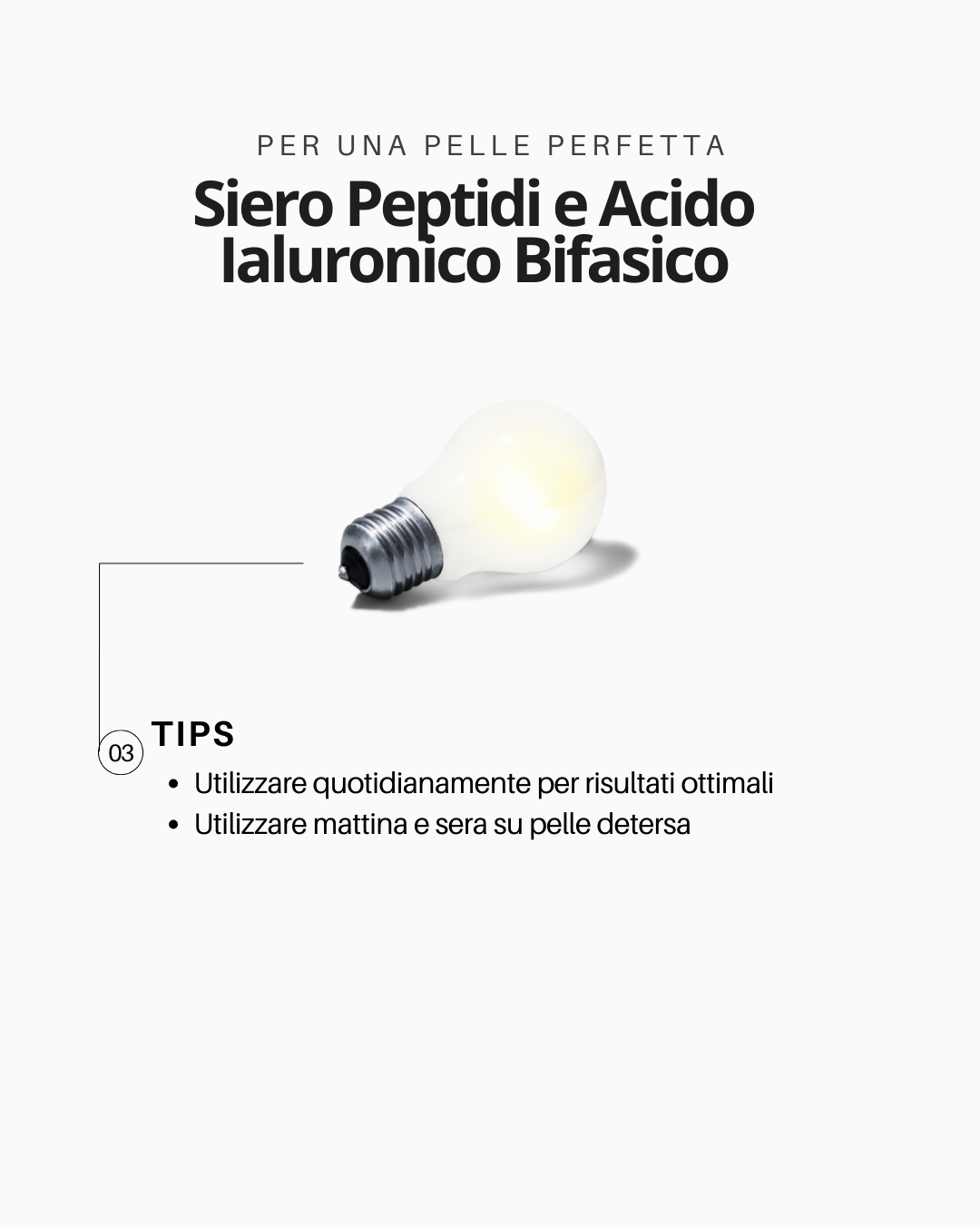 Siero ai peptidi e acido ialuronico bifasico 50ml
